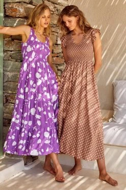 S21A Della Dress In Cinnamon Spot 11 S21A Della Dress In Cinnamon Spot