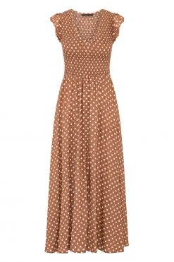 S21A Della Dress In Cinnamon Spot 13 S21A Della Dress In Cinnamon Spot