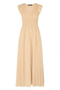 S21A Della Dress In Sesame Gingham