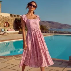 S21A Gabrielle Dress In Lychee Sale