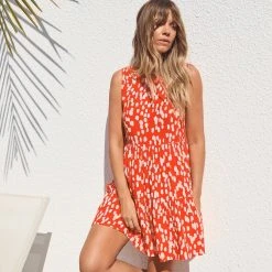 S21A Olivia Tie Dress In Sangria Sale