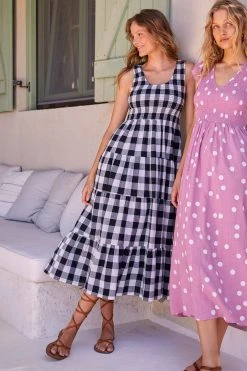 S21A Paris Dress In Granite Gingham Sale 12 S21A Paris Dress In Granite Gingham Sale