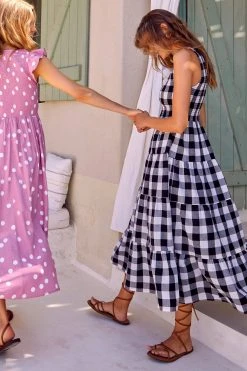 S21A Paris Dress In Granite Gingham Sale 14 S21A Paris Dress In Granite Gingham Sale