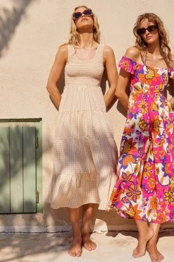 S21A Sale Paris Dress In Sesame Gingham