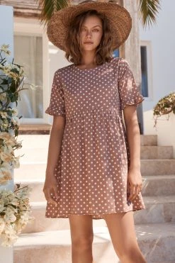S21A Remi Dress In Cinnamon Spot