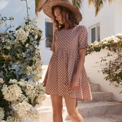 S21A Remi Dress In Cinnamon Spot