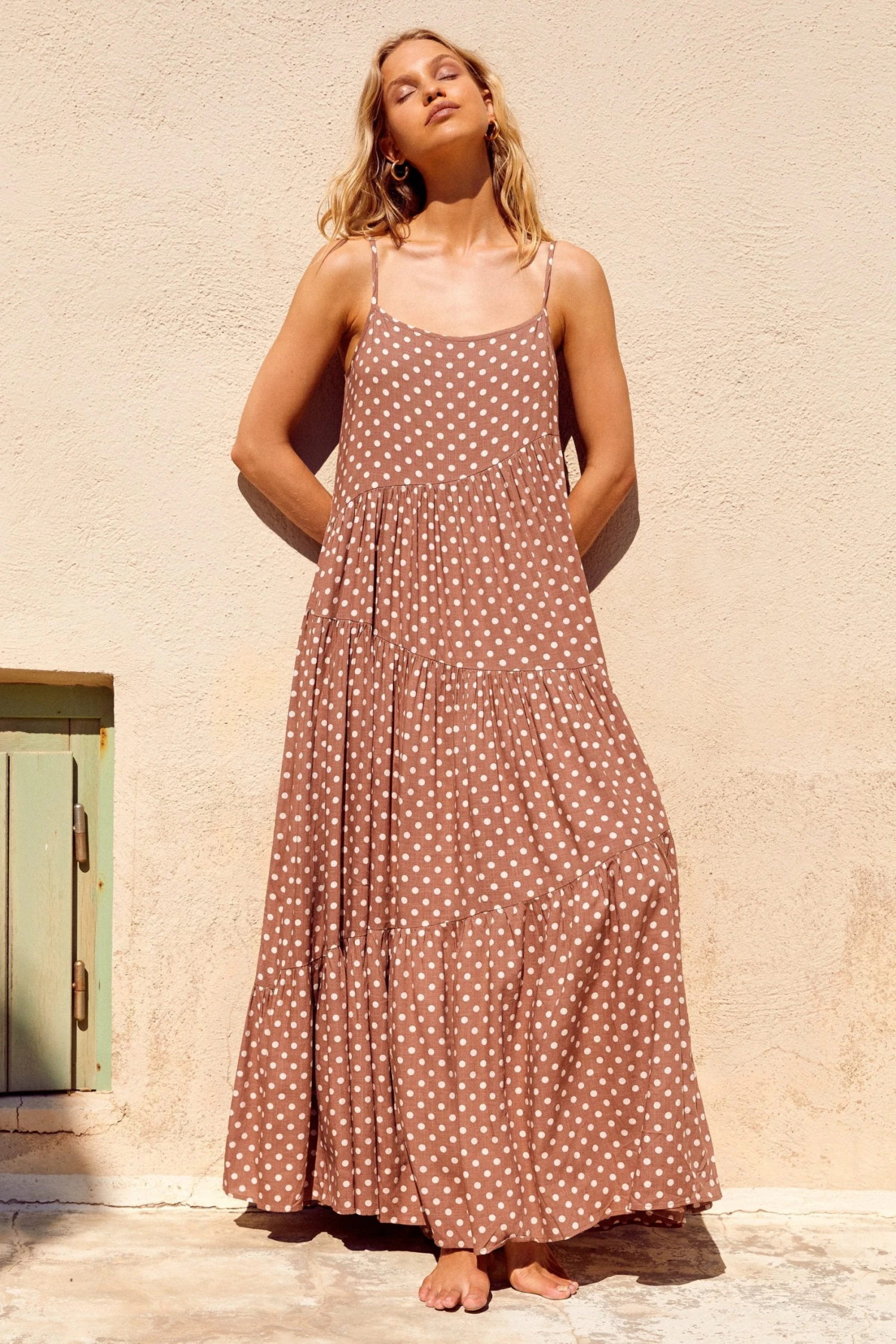 S21A Willow Dress In Cinnamon Spot 3 S21A Willow Dress In Cinnamon Spot