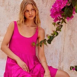 S21A Winifred Midi Dress In Berry