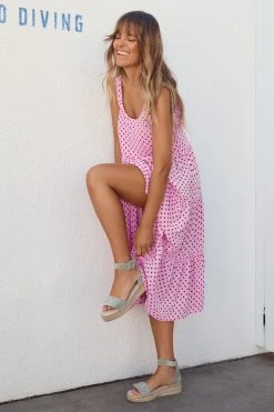 S21A Winifred Midi Dress In Lychee