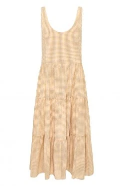 S21A Sale Winifred Midi Dress In Sesame Gingham