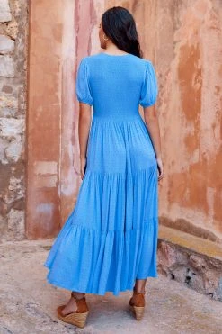 S21B Sale Cecile Summer Maxi Dress In Ocean