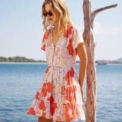 S21B Frankie Mini Dress In Pink Camellia