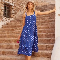 S21B Leah Midi Dress In Luna Rosa