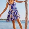 S21B Winifred Mini Dress In Blue Camellia
