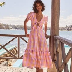 S21C Sale Hazel Dress In Cube