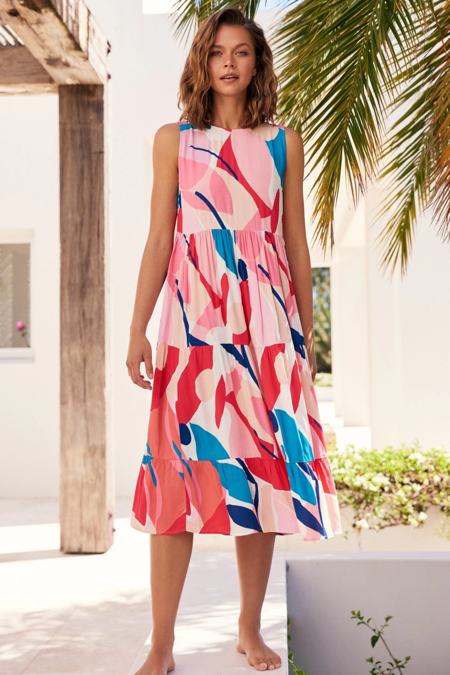 S21C Olivia Midi Tie Dress In Tulum Sale 1 S21C Olivia Midi Tie Dress In Tulum Sale
