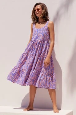 S21C Winifred Midi Dress In Mauritius Sale