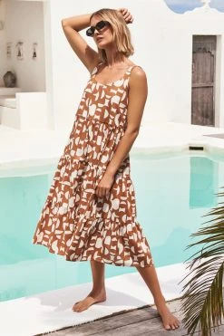 S21C Winifred Midi Dress In Seychelles Sale