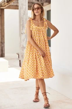 S21G Sale Eliza Midi Dress In Oia