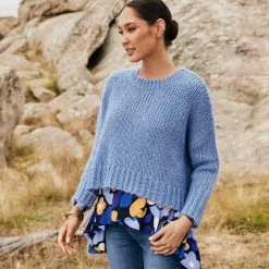 W22A Binny Jumper In Blue Tops