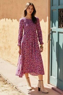 W22A Dahlia Dress In River Birch Dresses