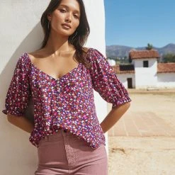 W22A Tops Elodie Top In River Birch