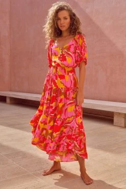 W22A Elyse Skirt In Saffron 10 W22A Elyse Skirt In Saffron