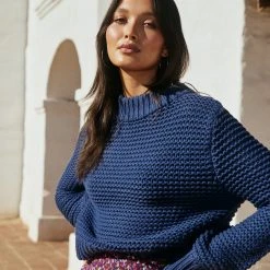 W22A Noa Jumper In Teal Tops