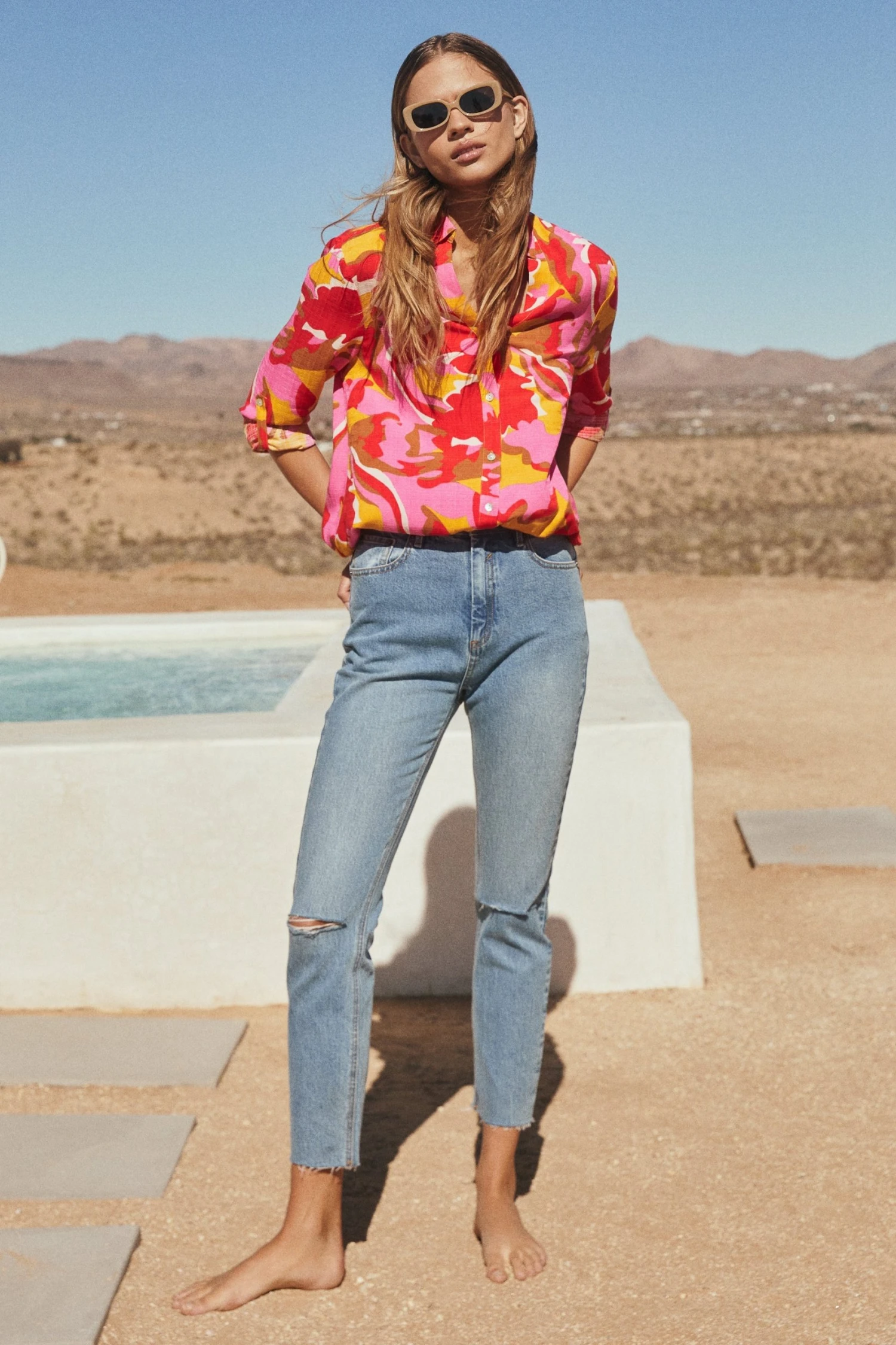 W22A Phoebe Shirt In Saffron Tops 2 W22A Phoebe Shirt In Saffron Tops