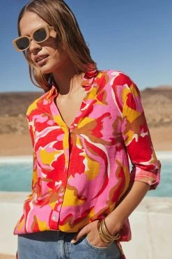 W22A Phoebe Shirt In Saffron Tops 13 W22A Phoebe Shirt In Saffron Tops