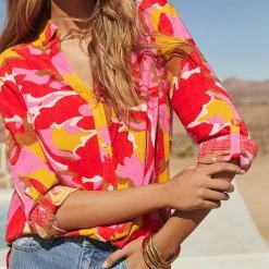 W22A Phoebe Shirt In Saffron Tops 21 W22A Phoebe Shirt In Saffron Tops