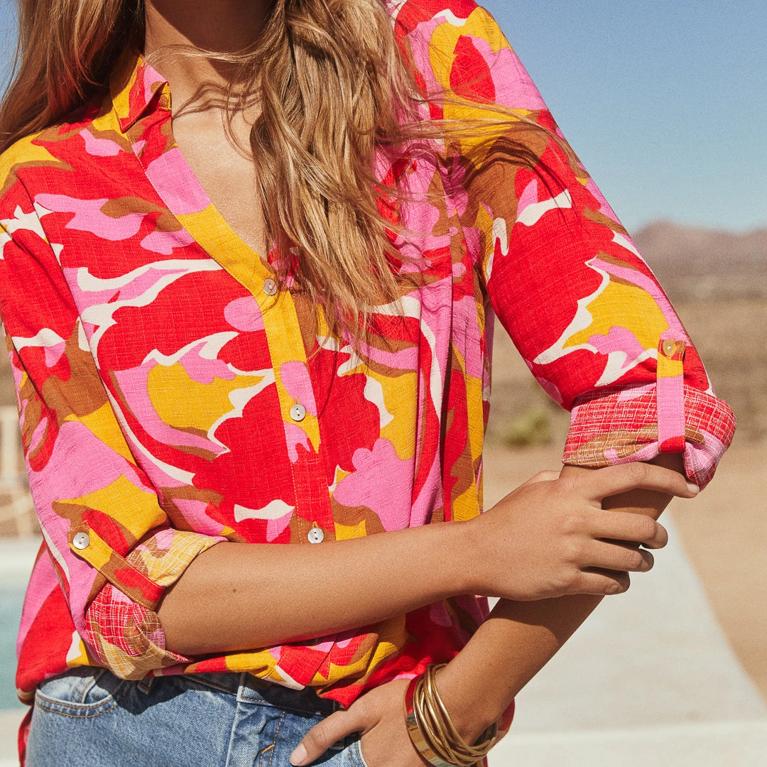 W22A Phoebe Shirt In Saffron Tops 11 W22A Phoebe Shirt In Saffron Tops