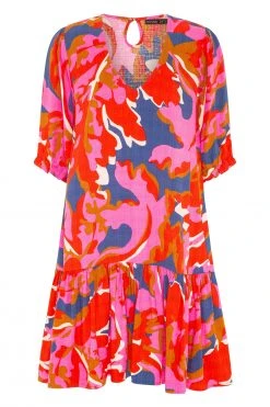 W22A Rosa Frill Sleeve Dress In Sugar Maple 15 W22A Rosa Frill Sleeve Dress In Sugar Maple