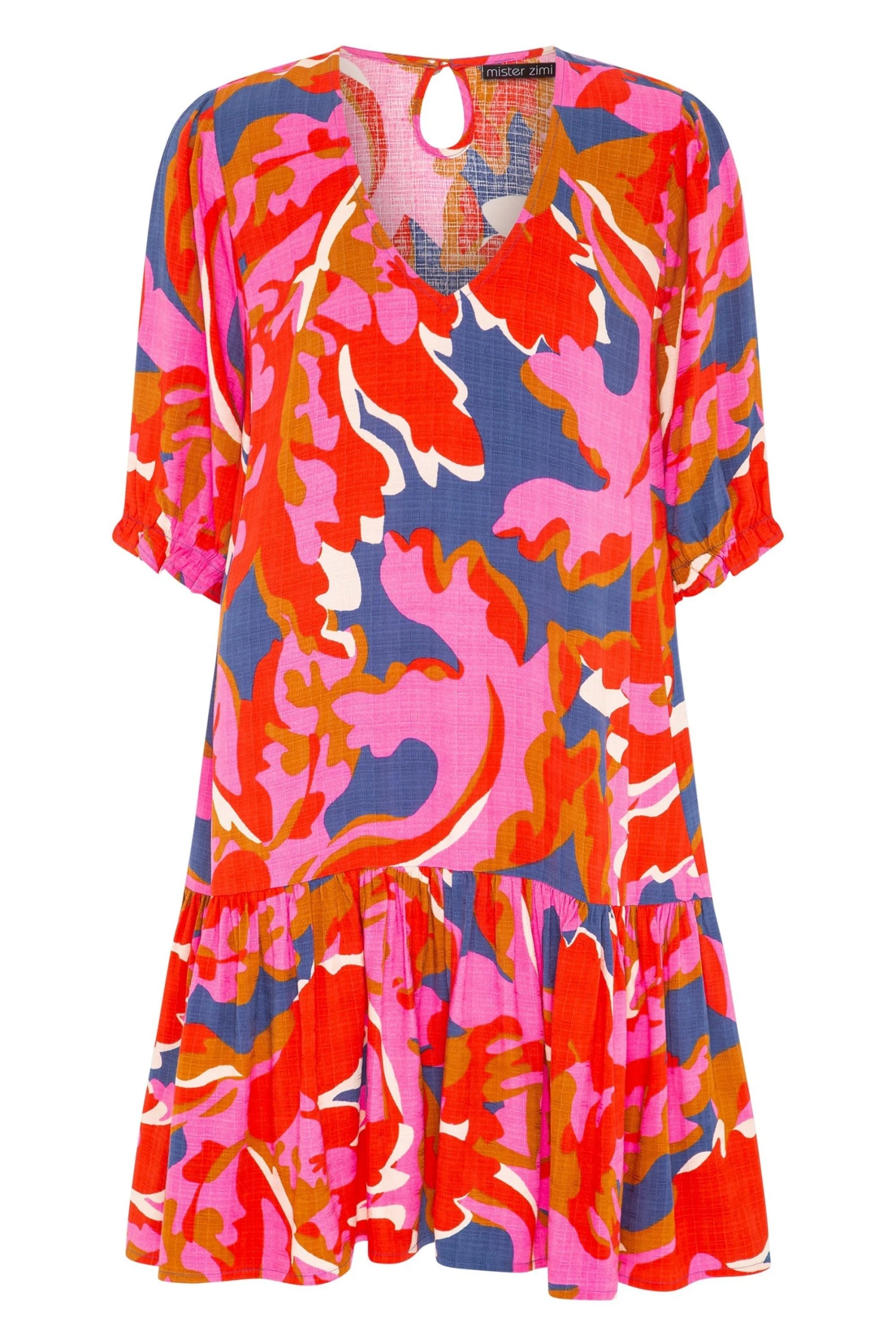 W22A Rosa Frill Sleeve Dress In Sugar Maple 7 W22A Rosa Frill Sleeve Dress In Sugar Maple