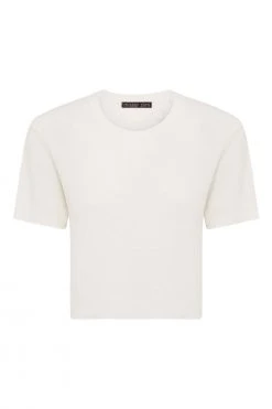 W22A Sage Crop Knit In White