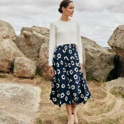 W22A Sage Long Sleeve Crop Knit In White