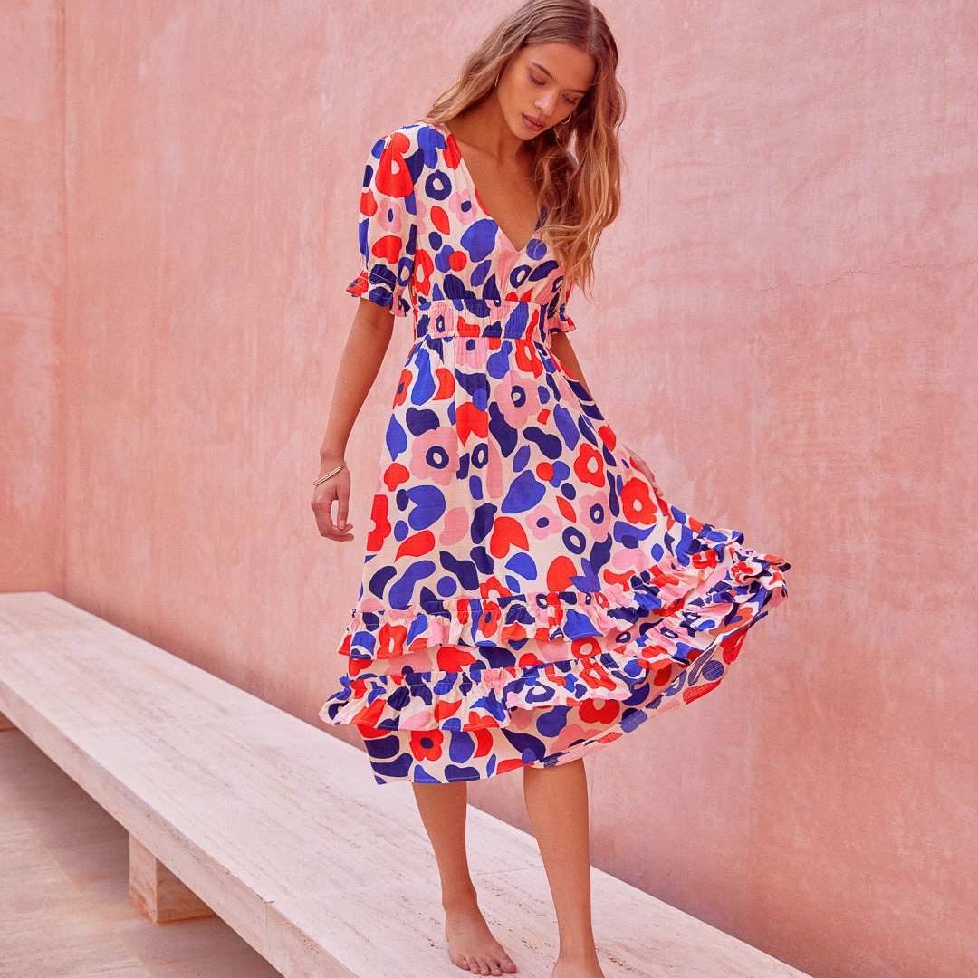 W22A Vivienne Dress In Geranium 7 W22A Vivienne Dress In Geranium