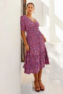 W22A Vivienne Dress In River Birch Dresses