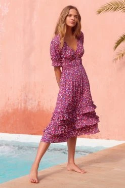 W22A Vivienne Dress In River Birch Dresses