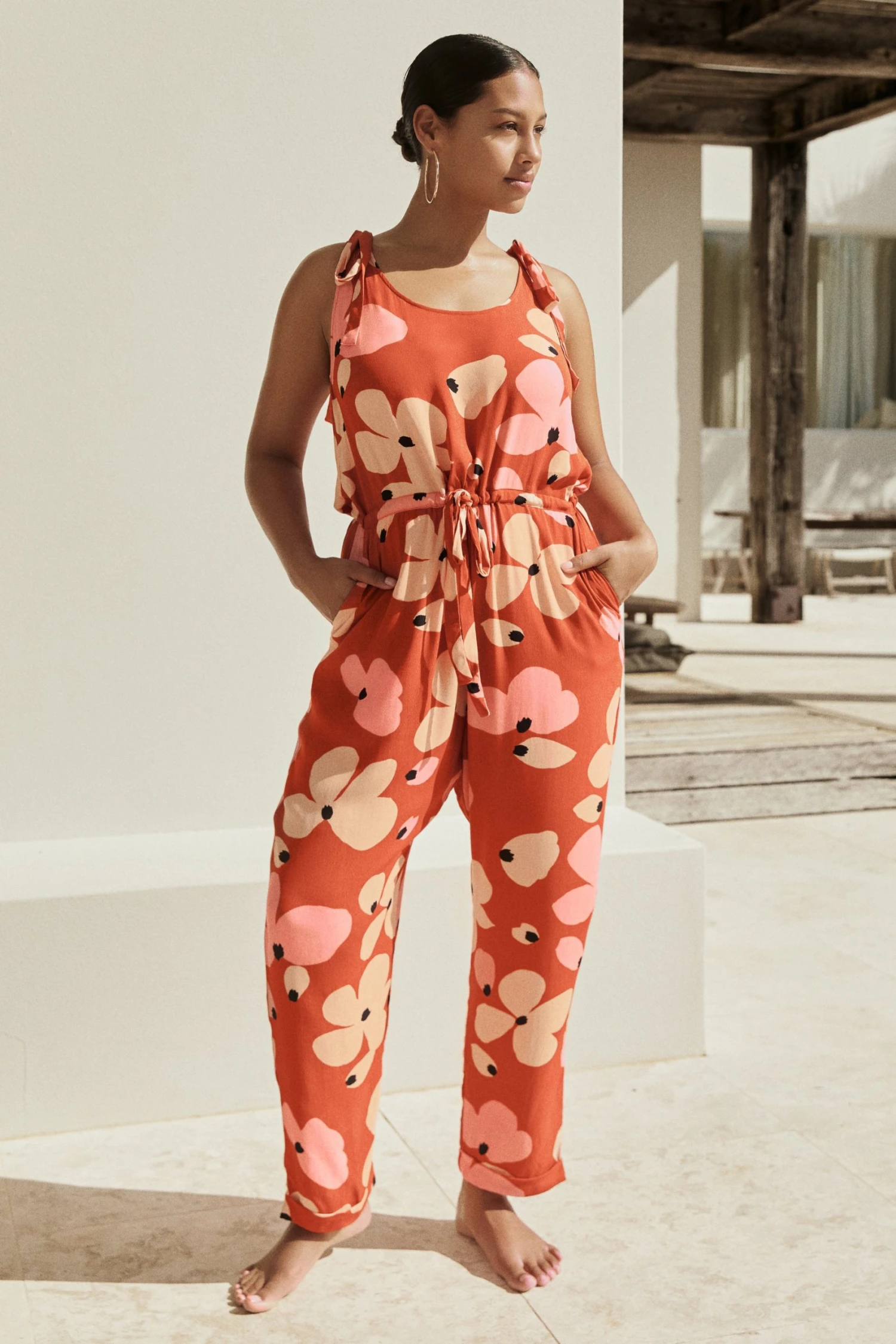 W22D Lila Jumpsuit In Fire Bloom 4 W22D Lila Jumpsuit In Fire Bloom