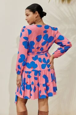 W22D Valerie Mini Dress In Sapphire Rose New 14 W22D Valerie Mini Dress In Sapphire Rose New