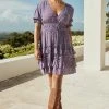 W22D Vivienne Mini Dress In Grape Vine New