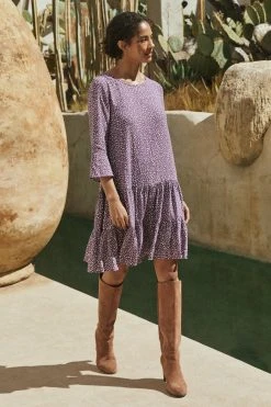 W22D Arabella Dress In Grape Vine