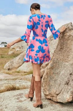 W22D Ellie Dress In Sapphire Rose