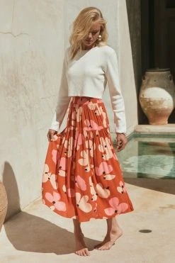 W22D Kasia Skirt In Fire Bloom