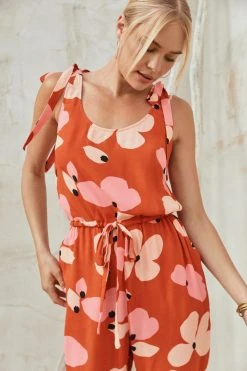 W22D Lila Jumpsuit In Fire Bloom
