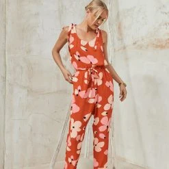 W22D Lila Jumpsuit In Fire Bloom 17 W22D Lila Jumpsuit In Fire Bloom