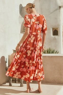 W22D New Mae Dress In Fire Bloom