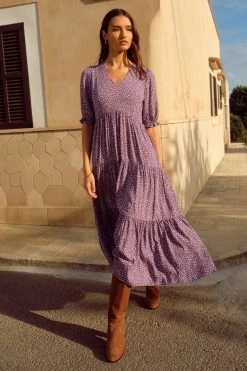 W22D Mae Dress In Grape Vine