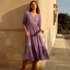 W22D Mae Dress In Grape Vine